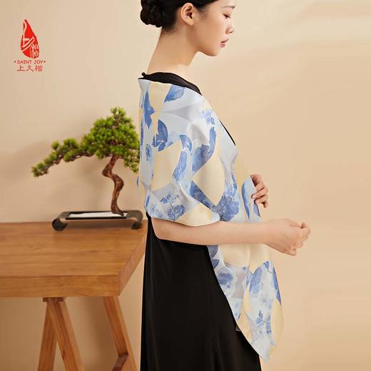 SAINTJOY/宋锦双面长巾 宋锦长巾 青花春韵 SCS22004 商品图4
