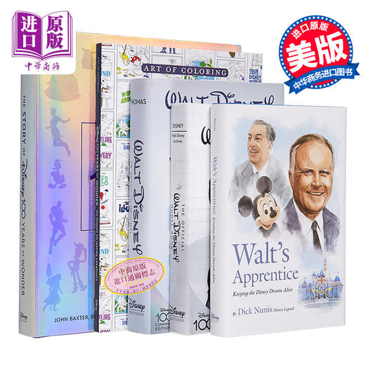 【中商原版】迪士尼 100周年 纪念书单 百年奇迹 英文原版 Disney 100 Years of Wonder 华特迪士尼 人物传记 填色书 语录 商品图0