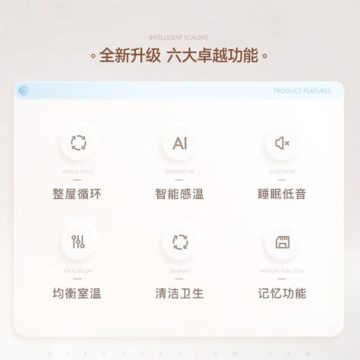 【小家电】斗禾空气循环扇家用大风量 台立两用落地扇 遥控式AI智能感温 母婴级静音电风扇XHD03白色 HF 商品图1