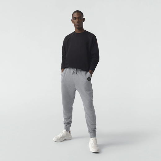 CANADA GOOSE 加拿大鹅 男士徽标贴花 Huron 休闲运动裤 灰色 7402MB 717 商品图3