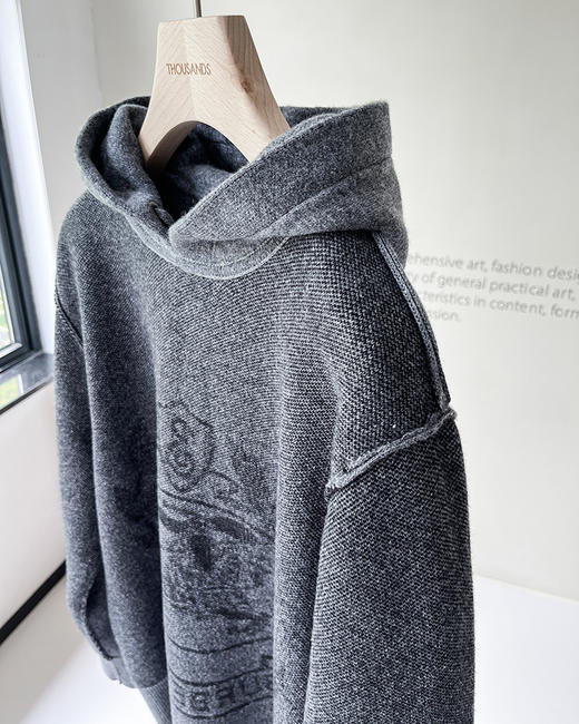 THS 10.14-限时 伦敦kingdom四平织密厚羊毛/骑士徽提花帽衫 QM057 商品图12