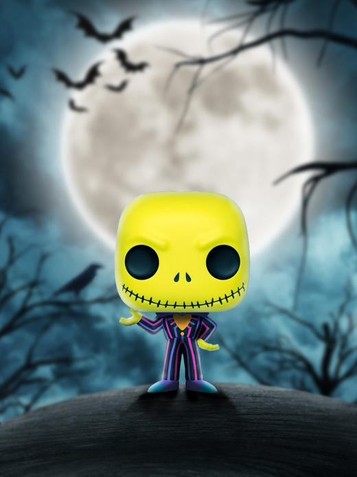 Funko POP! Keychain Jack动画迪士尼圣诞夜惊魂骷髅杰克荧光款钥匙扣 63966 商品图2