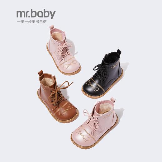 mrbaby女宝雪地靴2023秋冬新款女童马丁靴儿童短靴子中大童鞋 商品图4