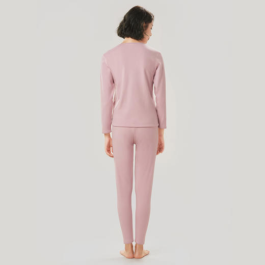 都市丽人强暖保暖衣负15至负5度适穿静电复合绒女士保暖衣加厚款套装新年本命年红品LW32A5 商品图4