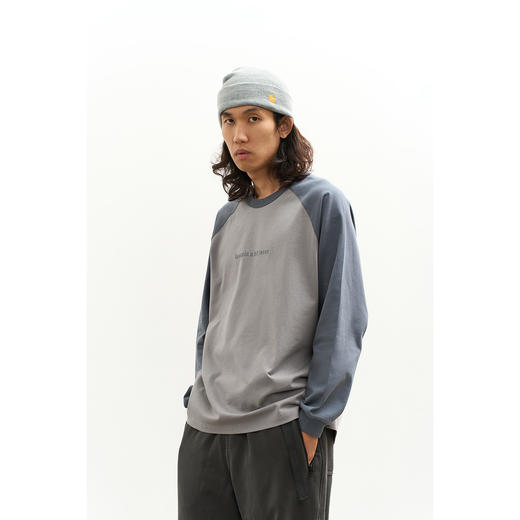 吃茶去chichaqu全棉圆领印花插肩长袖T恤 商品图4