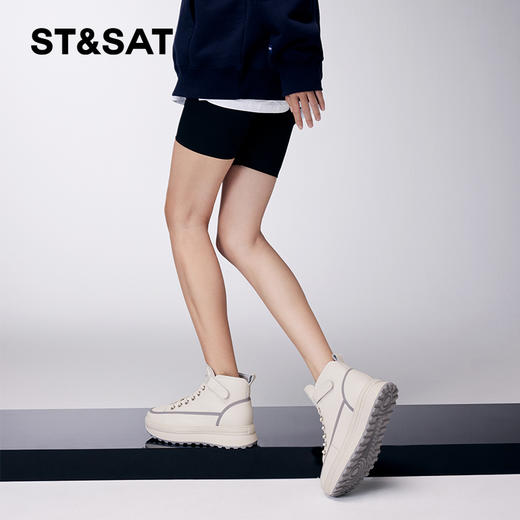 星期六保暖加绒增高厚底休闲高帮鞋SS34116283 商品图2