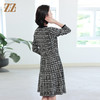 佐尔美秋冬新款 气质格子条纹羊毛连衣裙女E14ML11 商品缩略图4