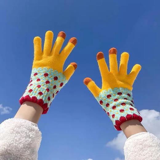 【家居百货】可爱小熊触屏手套/鸳鸯手机触屏手套 商品图5