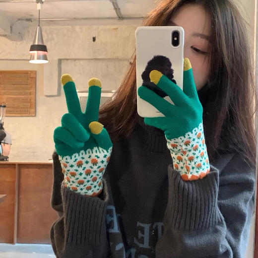 【家居百货】可爱小熊触屏手套/鸳鸯手机触屏手套 商品图11