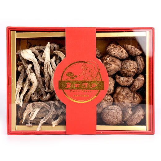 【龙游好物】嘉木清芬-双拼花菇礼盒 商品图1