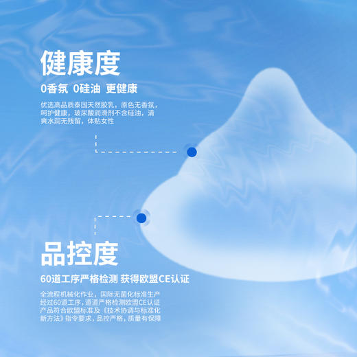 【薄透水润   一滑到底】【白科技】享久避孕套玻尿酸1200mg官方正品旗舰店安全套男女士专用 商品图4
