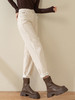【龙贝莱精选】加绒高腰米白色牛仔裤显瘦休闲老爹裤H234060558预售款 商品缩略图3