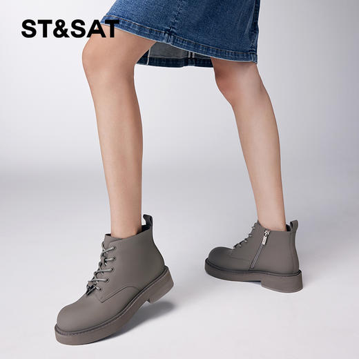 星期六英伦风厚底马丁靴SS34116501 商品图8