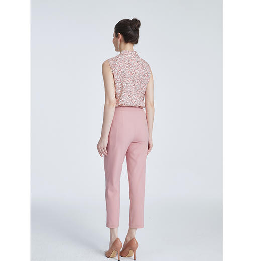 司歌雪纺印花蝴蝶结背心上衣T881141 商品图3