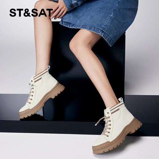 星期六潮酷拼色松糕底女靴SS34116438 商品图2