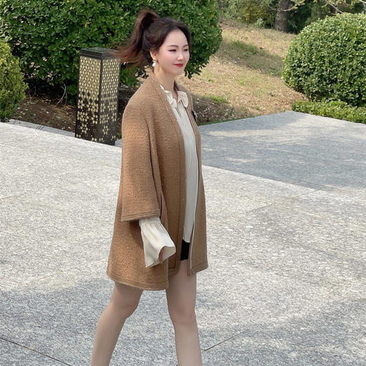 ST.SANLI【成衣系列】高级典雅粗纺面料大衣GA122D27 商品图2