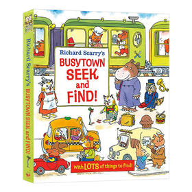 英文原版绘本 Richard Scarry's Busytown Seek and Find 斯凯瑞词汇书 纸板书找找书 英文版