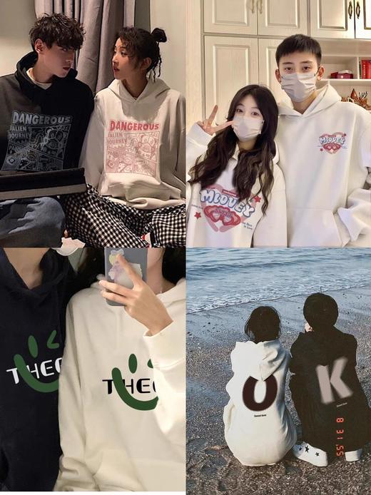 【YW】无忧购秋冬02系列320g连帽情侣潮流印花图案休闲卫衣（截单后7天发货）25年清仓捡漏 商品图0