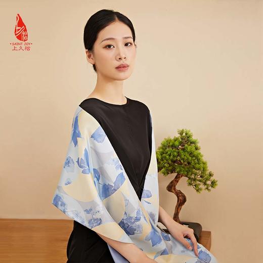 SAINTJOY/宋锦双面长巾 宋锦长巾 青花春韵 SCS22004 商品图6