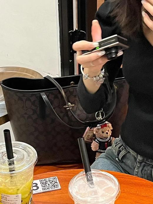 COACH/蔻驰City Tote托特经典老花购物袋 大容量单肩手提托特包焦糖色/奶茶色 商品图9