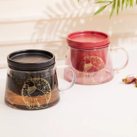 大英博物馆 盖亚·安德森猫系列 带盖带茶漏 花茶杯泡茶杯礼盒 黑色红色400ml 商品图1