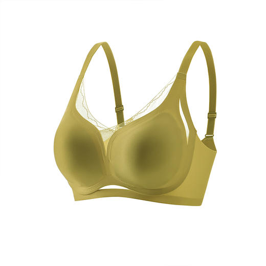 uu提拉塑形无痕固定式一体水滴杯内衣，性感薄纱舒服透气，包裹性强，隐形侧收副乳，无钢圈，轻薄杯，杯口高质感网纱拼接，杯面光滑无痕设计，高弹亲肤肩带 商品图6