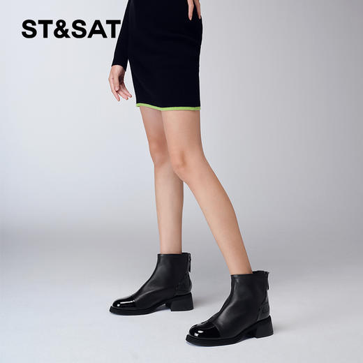 星期六时髦洋派厚底弹力靴SS34116592 商品图4