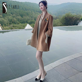 ST.SANLI【成衣系列】高级典雅粗纺面料大衣GA122D27
