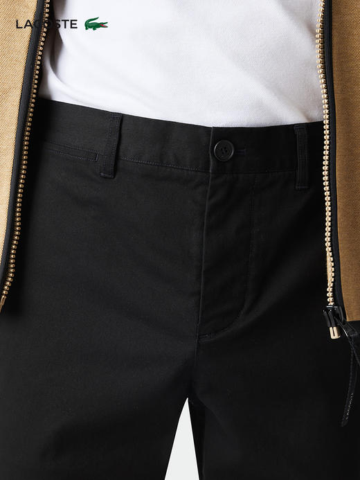 【海南专供价】Lacoste法国鳄鱼男装基础款通勤舒适直筒休闲裤长裤西裤HH8946-98 商品图2