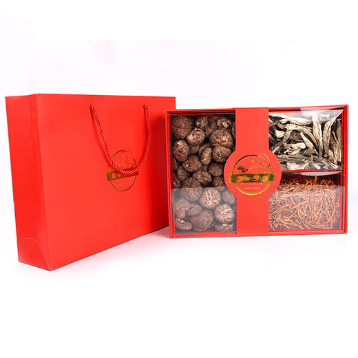 【龙游好物】嘉木清芬-三拼花菇礼盒（含虫草花） 商品图3
