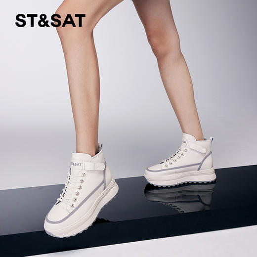 星期六保暖加绒增高厚底休闲高帮鞋SS34116283 商品图4