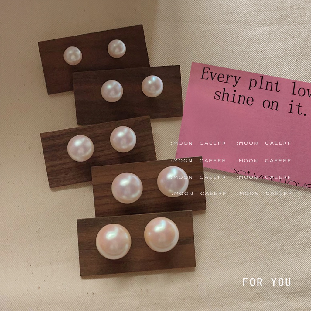 S925银针 巴洛克珍珠耳钉