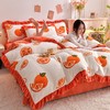 DD-新款冬季加厚牛奶绒四件套床裙款珊瑚绒花边双面被套床上用品 商品缩略图6