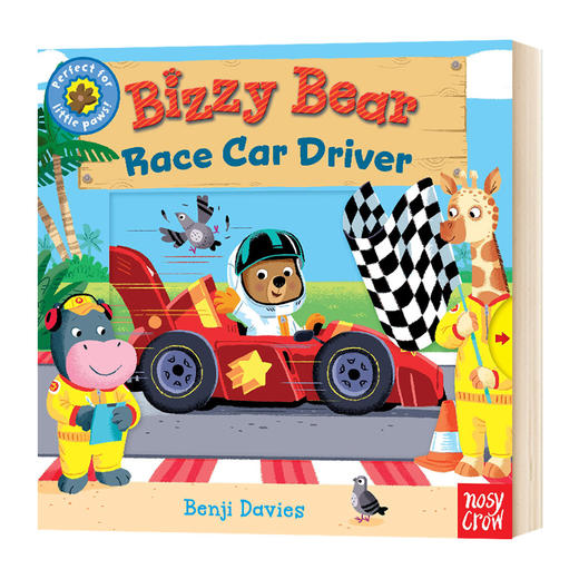 小熊很忙系列 赛车手 英文原版 Bizzy Bear Race Car Driver 纸板机关操作书 儿童英语启蒙早教绘本 英文版进口原版书籍 商品图0