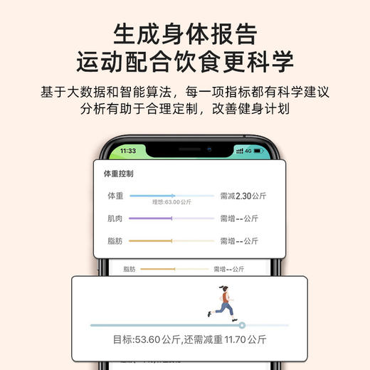 【助力S身！81项数据智能体脂秤】定制私人减脂计划，USB充电，语音播报，蓝牙连接，体重秤家用蓝牙充电电子秤人体体脂称重健康体重称 商品图3