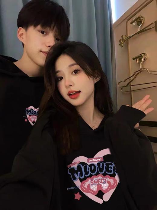 【YW】无忧购秋冬02系列320g连帽情侣潮流印花图案休闲卫衣（截单后7天发货）25年清仓捡漏 商品图2