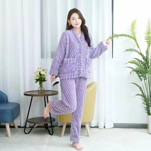 【应季好物】涵小琪•薰衣草泡泡绒家居套装 商品图2