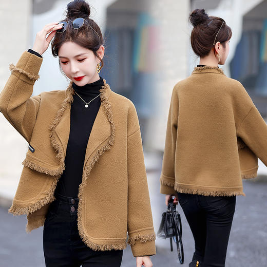 气质百搭，秋冬流苏外套HR-BX2318 商品图0