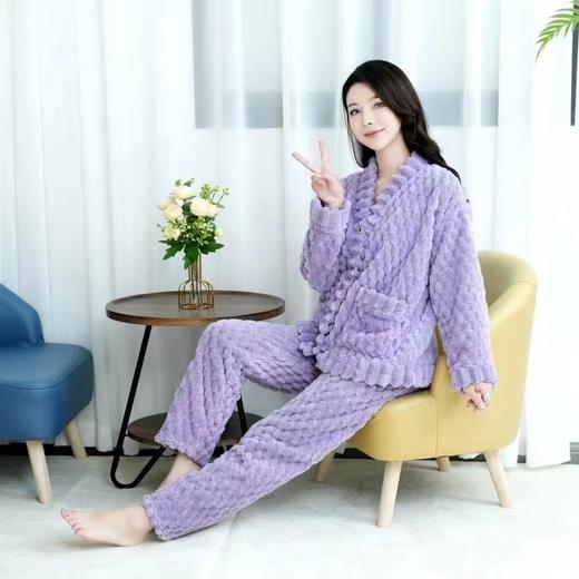 【应季好物】涵小琪•薰衣草泡泡绒家居套装 商品图1