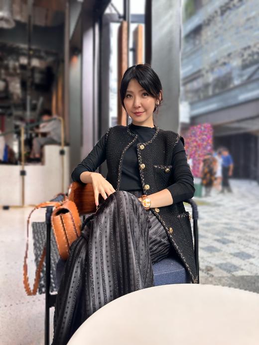 MAISON COVET 黑金粗花呢马夹 商品图0