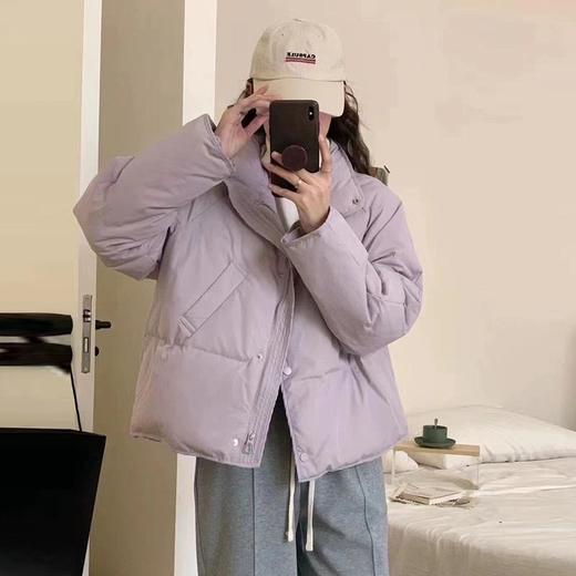 【高品质羽绒填充，有效保暖，同时又轻盈柔软！】奶呼呼轻便羽绒棉服，2023年新款韩版棉衣面包服外套，具有出色的保暖性能，通过精心设计，该外套不仅轻便舒适，还能展现时尚韩版风格lm 商品图8