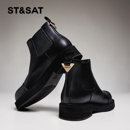 星期六时尚通勤切尔西短靴SS34116502 商品图4