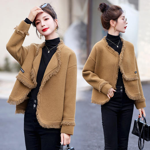 气质百搭，秋冬流苏外套HR-BX2318 商品图3