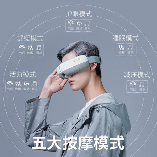 SKG 眼部按摩仪 E3热敷护眼仪按摩器 眼保仪 睡眠眼罩气囊按摩4306 商品图2