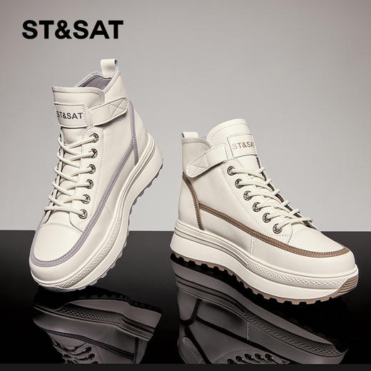 星期六保暖加绒增高厚底休闲高帮鞋SS34116283 商品图0