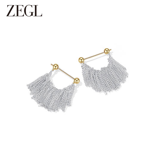 ZEGL复古金属耳环女2023年新款爆款耳钉小众设计感夏天度假风耳饰 商品图1