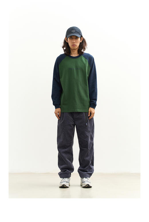 吃茶去chichaqu全棉圆领印花插肩长袖T恤 商品图3