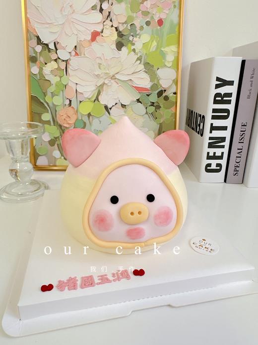 立体桃子猪卡通蛋糕-低糖处理无添加 商品图3