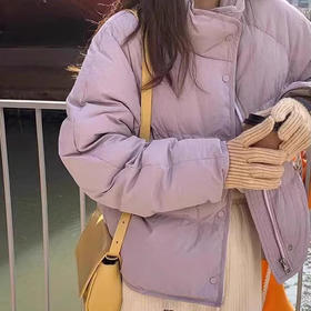 【高品质羽绒填充，有效保暖，同时又轻盈柔软！】奶呼呼轻便羽绒棉服，2023年新款韩版棉衣面包服外套，具有出色的保暖性能，通过精心设计，该外套不仅轻便舒适，还能展现时尚韩版风格lm