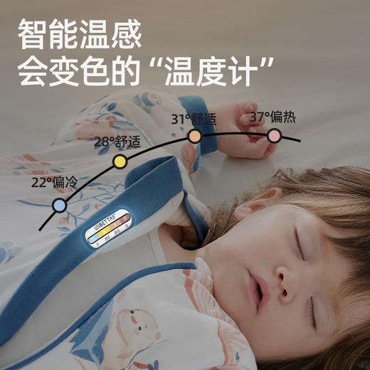 贝肽斯【肽柔】婴儿睡袋秋冬款恒温新生儿童宝宝一体式冬季防踢被 商品图3